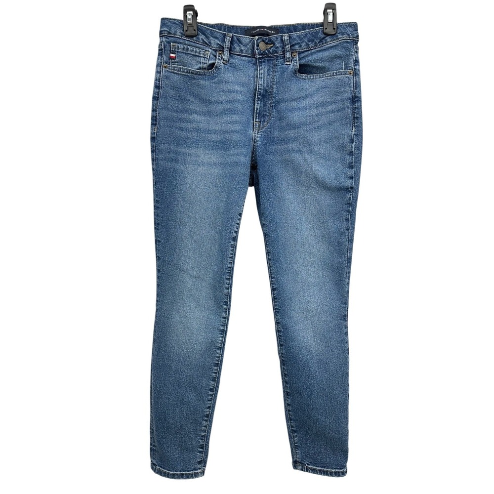 Tommy Hilfiger Denim Jeans Curvy Skinny Ankle Medium Blue Women's 8 x 27 Inseam